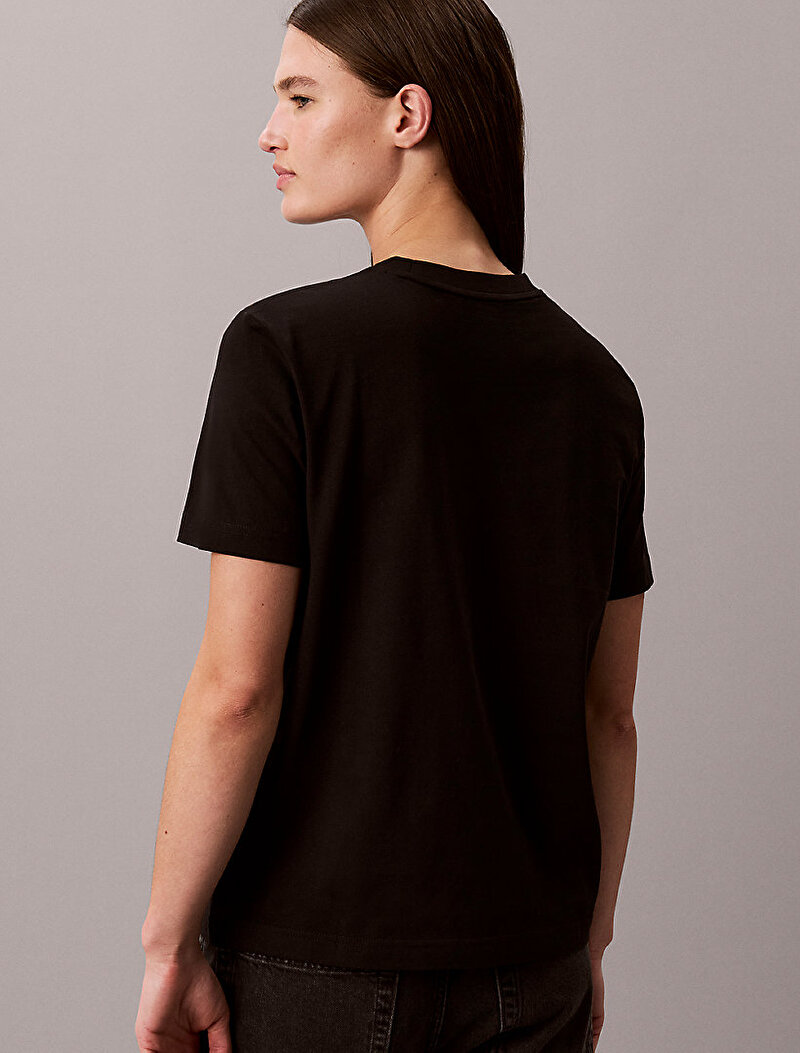 Calvin Klein Siyah Renkli Kadın 20s Classic Logo T-shirt