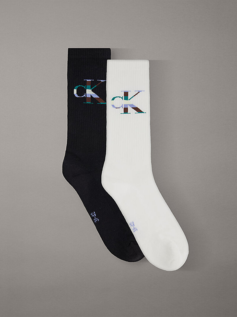 Calvin Klein Çok renkli Renkli Erkek CKJ 2'li Paket Çorap