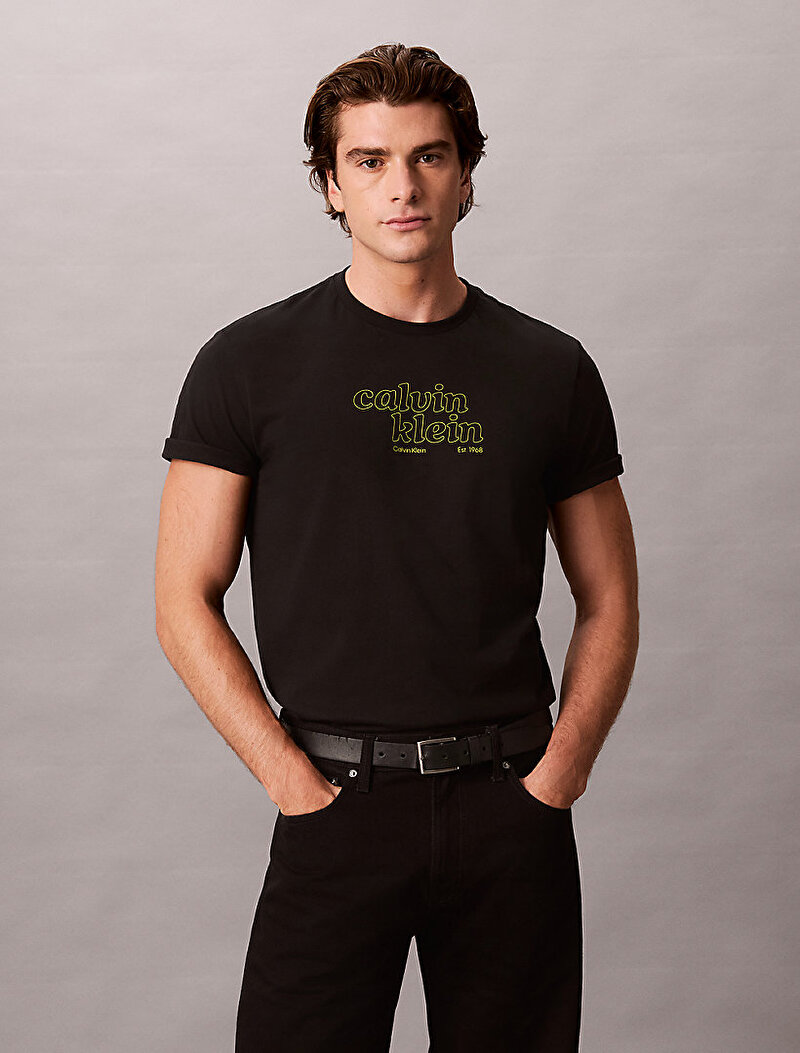 Calvin Klein Siyah Renkli Erkek 30s T-shirt