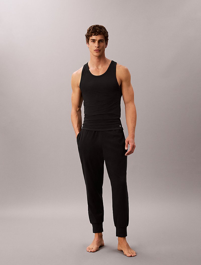 Calvin Klein Siyah Renkli Erkek 3'lü Paket Tank Top