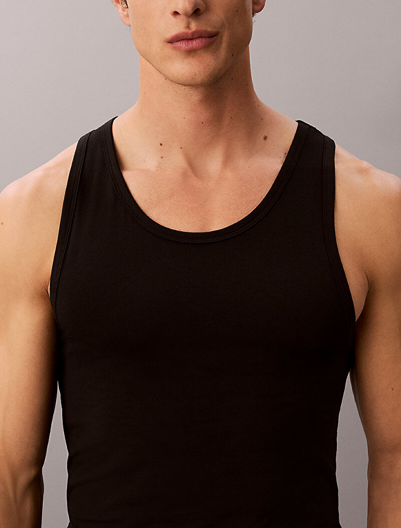 Calvin Klein Siyah Renkli Erkek 3'lü Paket Tank Top