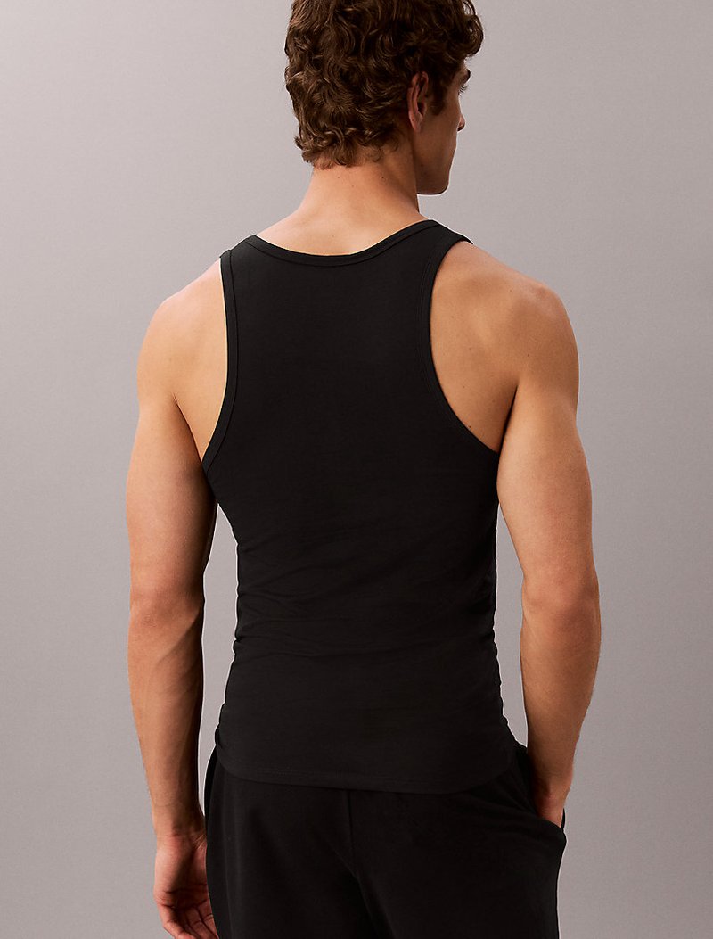 Calvin Klein Siyah Renkli Erkek 3'lü Paket Tank Top