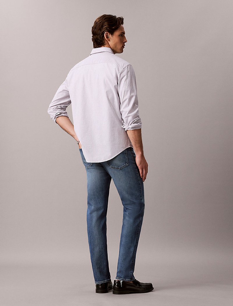Calvin Klein Beyaz Renkli Erkek Standard Straight Jean Pantolon
