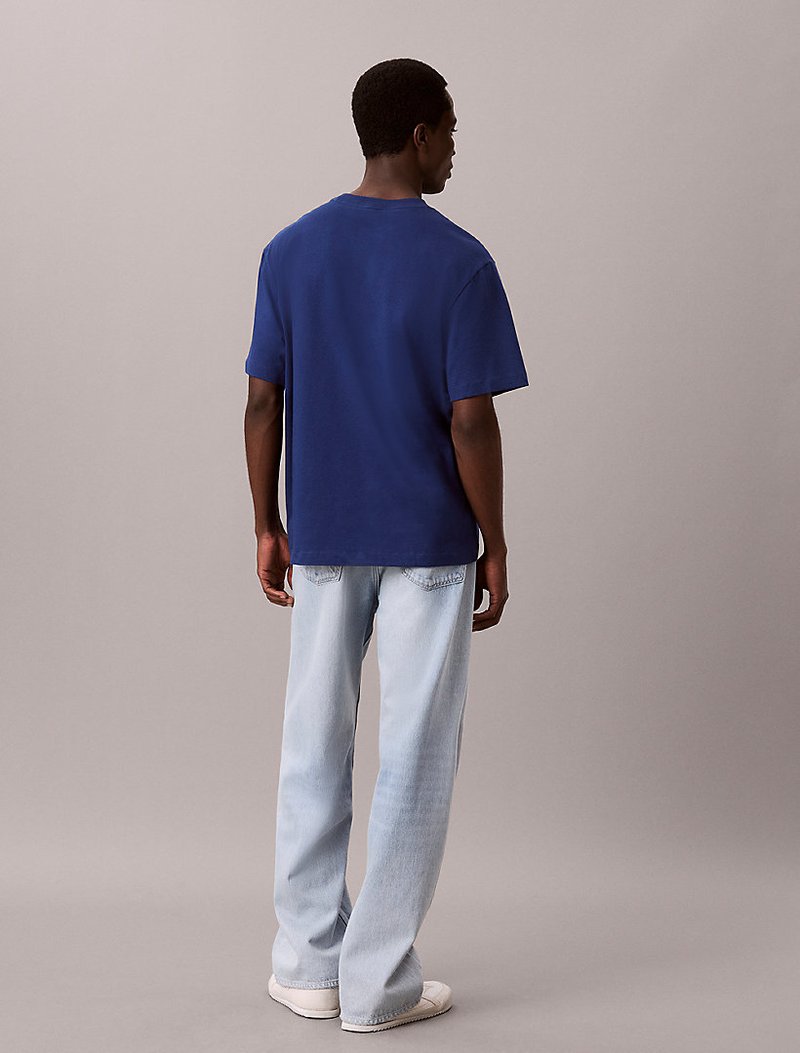 Calvin Klein Mavi Renkli Erkek Easy Monologo T-shirt
