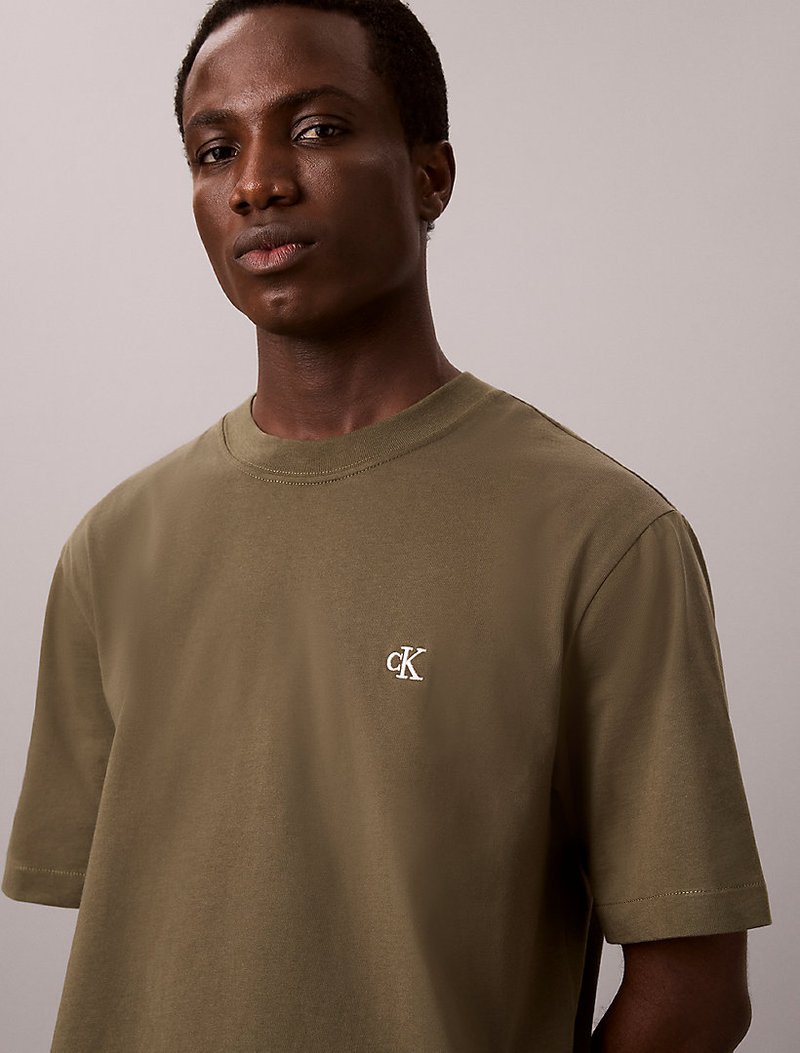 Calvin Klein Yeşil Renkli Erkek Easy Monologo T-shirt