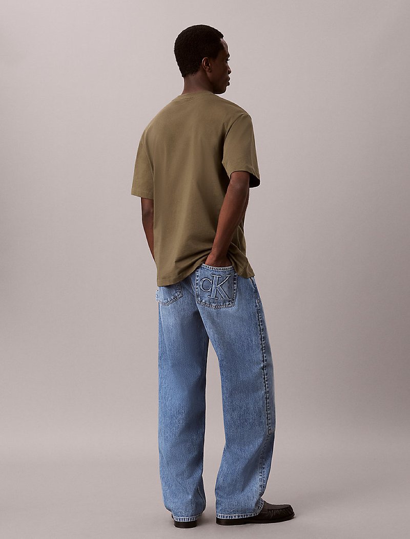 Calvin Klein Yeşil Renkli Erkek Easy Monologo T-shirt
