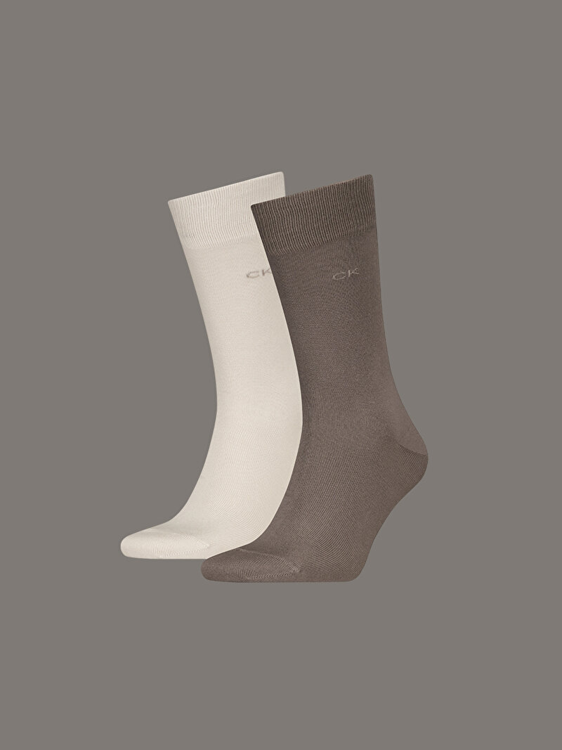 Calvin Klein Bej Renkli Erkek 2'Li Paket Çorap