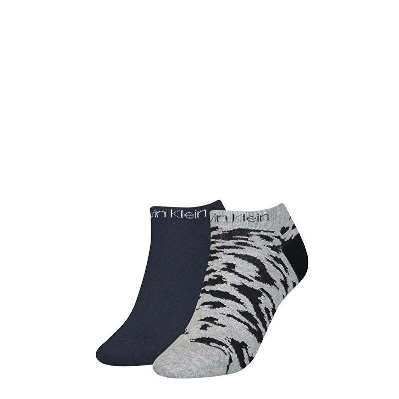 Calvin Klein Siyah Renkli Kadın 2'Li Sneaker Çorabı