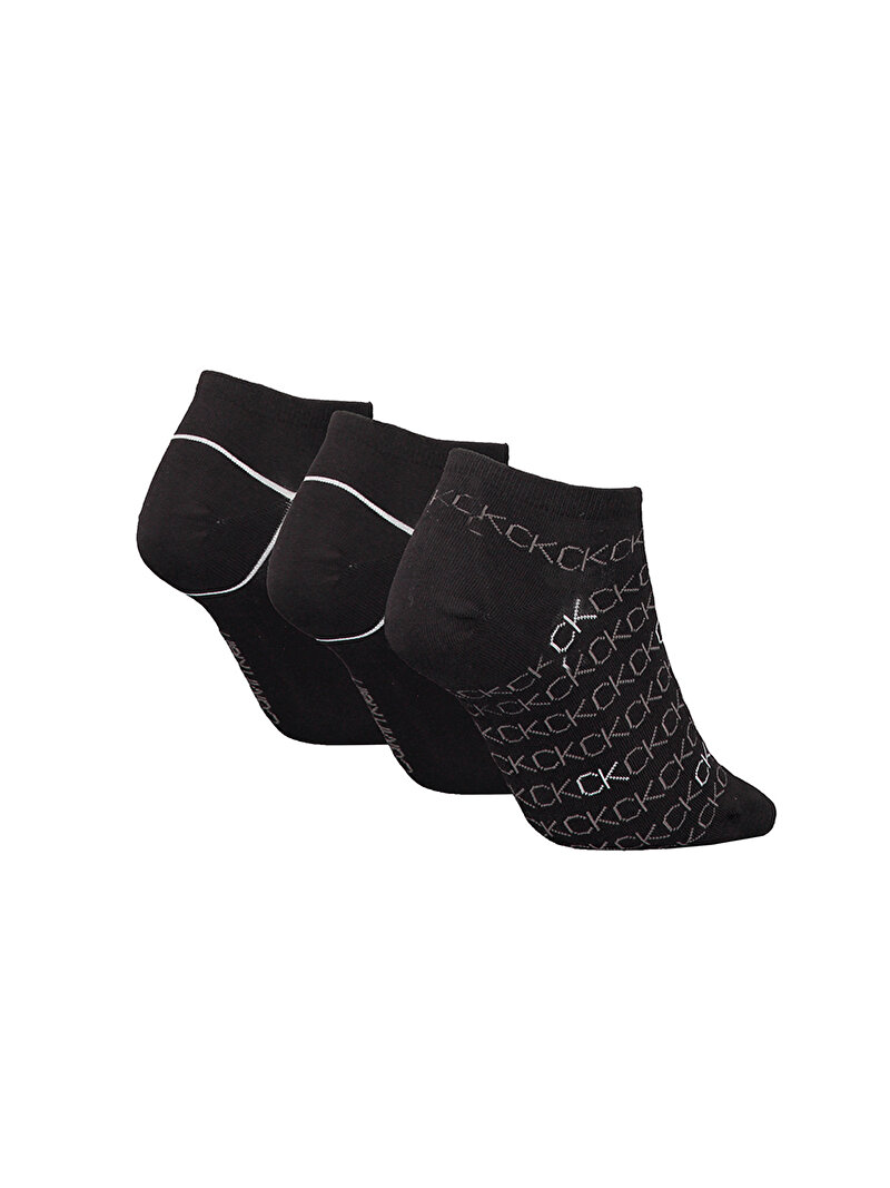 Calvin Klein Siyah Renkli Kadın 3'Lü Sneaker Çorabı