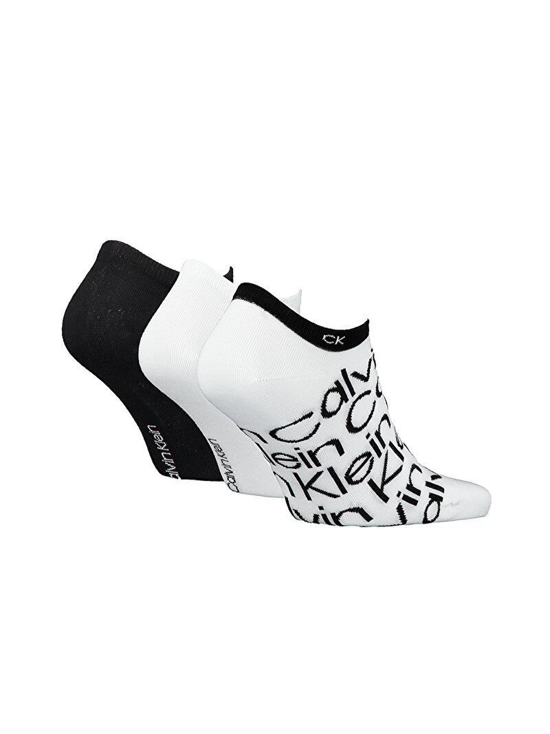 Calvin Klein Beyaz Renkli Erkek 3'Lü Sneaker Çorabı