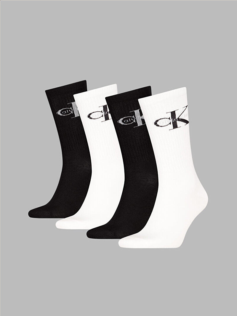 Calvin Klein Çok renkli Renkli Erkek CKJ 4'lü Paket Çorap