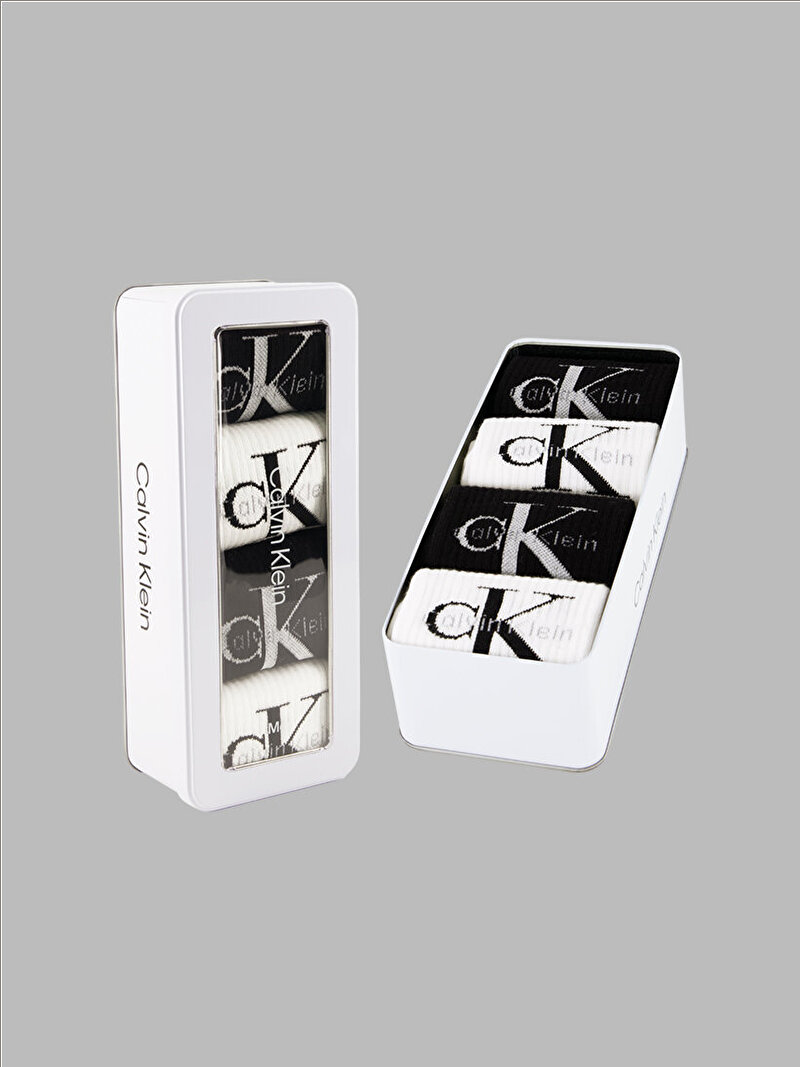 Calvin Klein Çok renkli Renkli Erkek CKJ 4'lü Paket Çorap