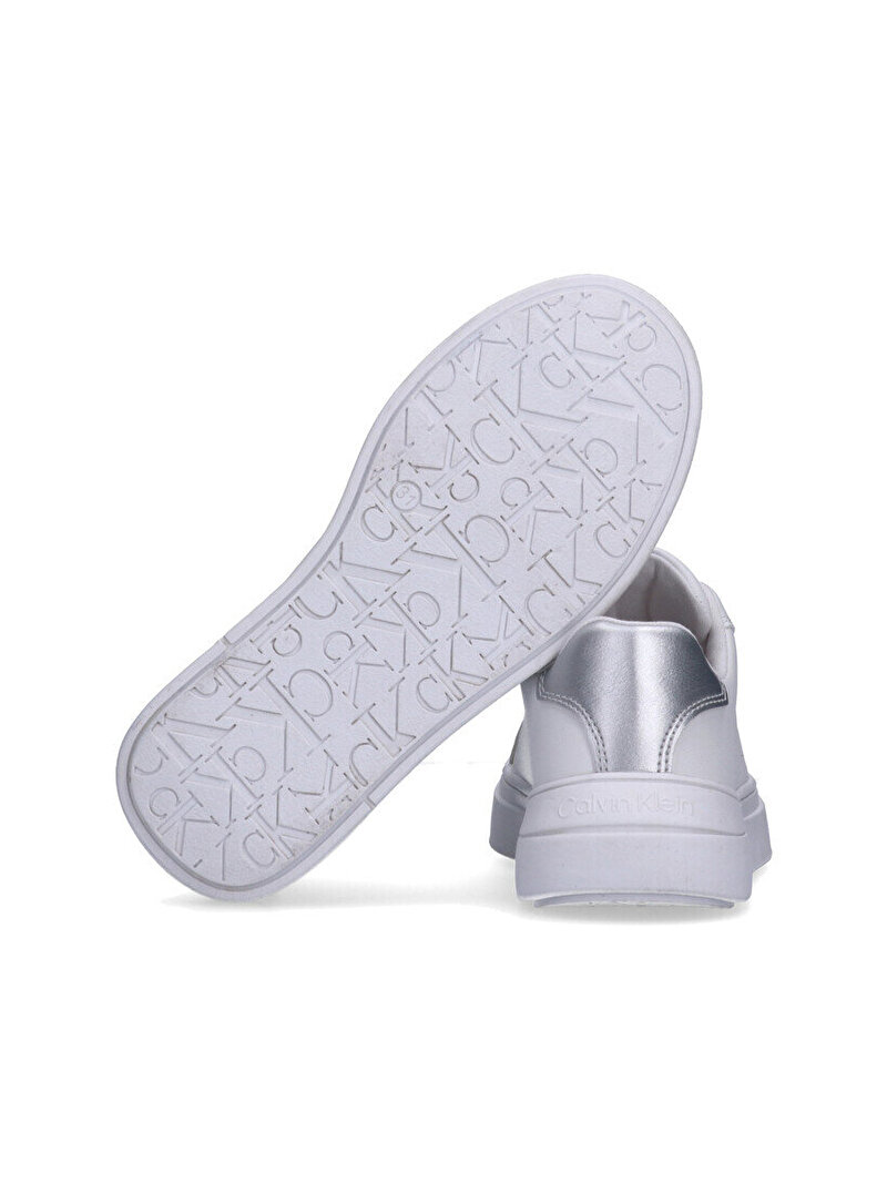 Calvin Klein Beyaz Renkli Çocuk Unisex Low Cut Lace Up Sneaker