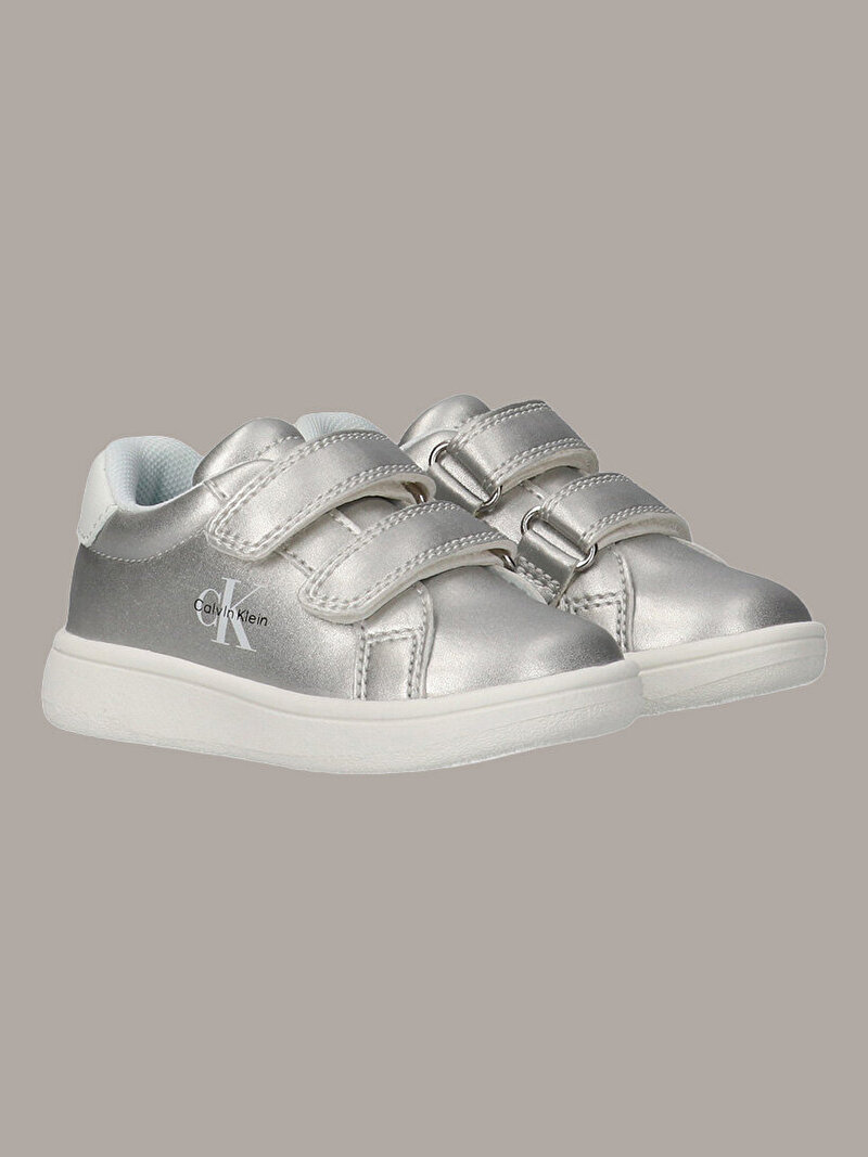 Calvin Klein Beyaz Renkli Kız Çocuk Low Cut Velcro Sneaker