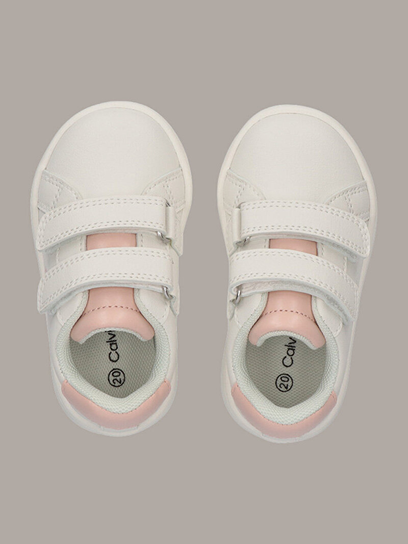 Calvin Klein Beyaz Renkli Kız Çocuk Low Cut Velcro Sneaker