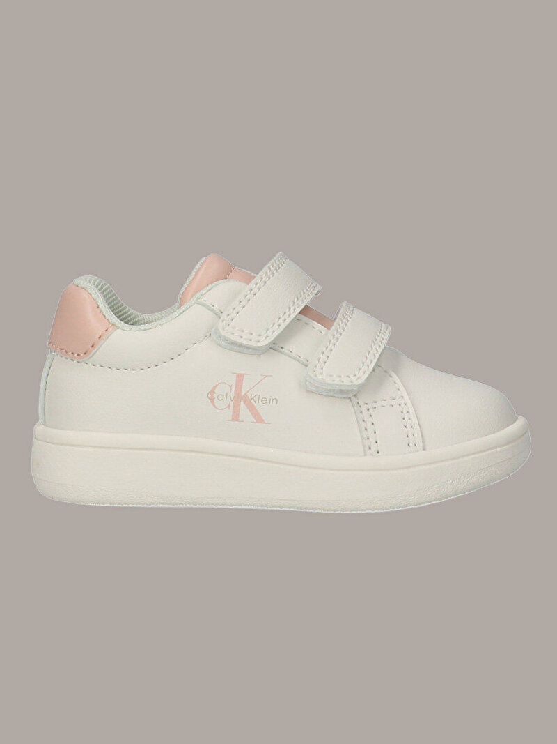 Calvin Klein Beyaz Renkli Kız Çocuk Low Cut Velcro Sneaker