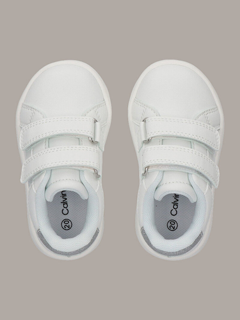 Calvin Klein Beyaz Renkli Kız Çocuk Low Cut Velcro Sneaker