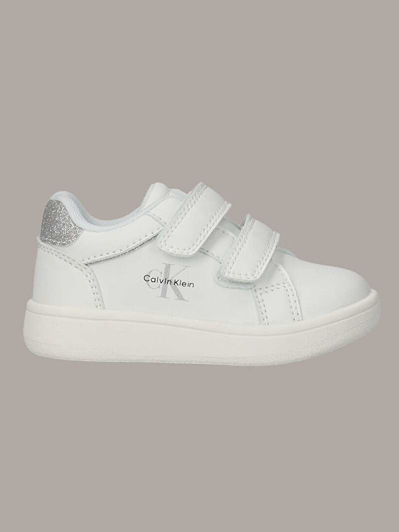 Calvin Klein Beyaz Renkli Kız Çocuk Low Cut Velcro Sneaker