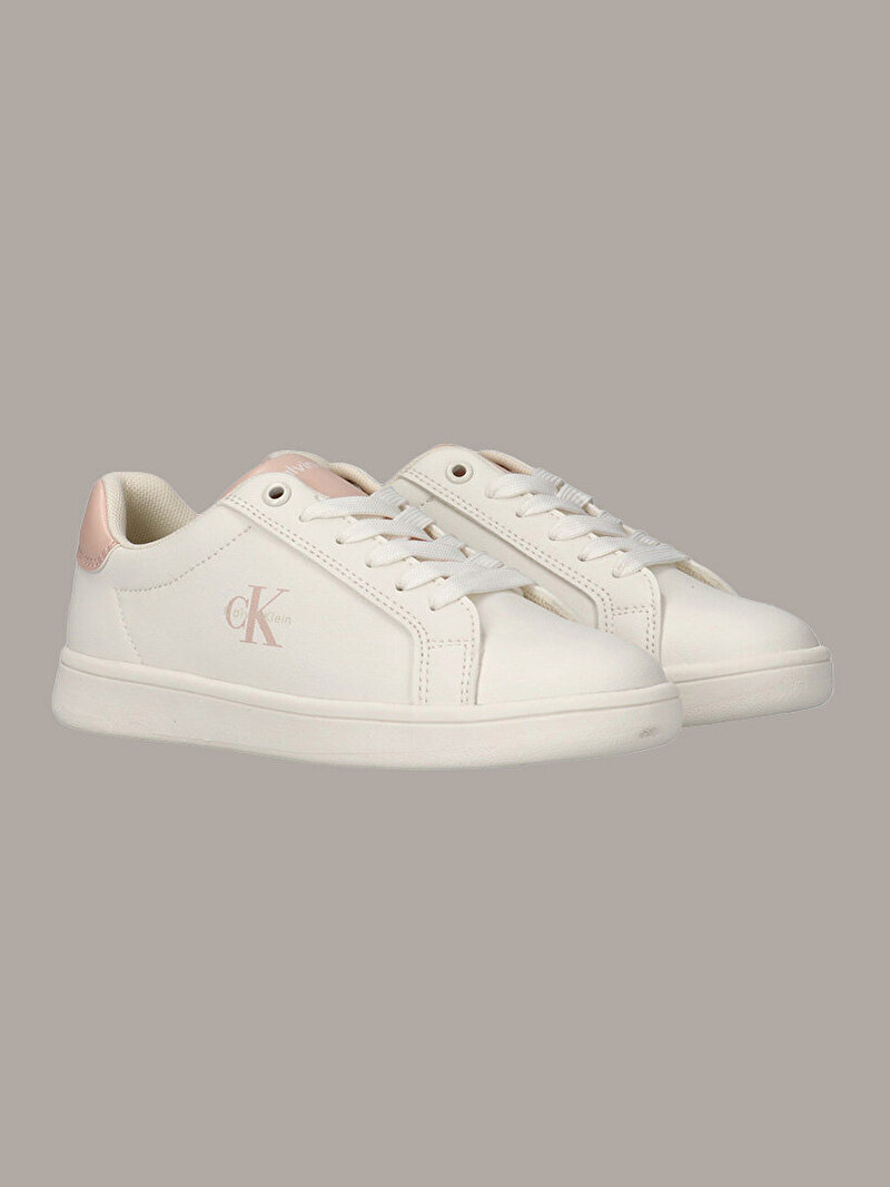 Calvin Klein Beyaz Renkli Kız Çocuk Low Cut Laceup Sneaker