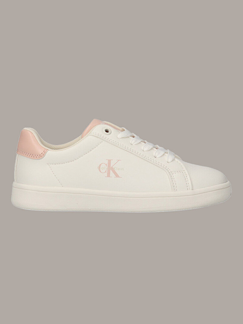 Calvin Klein Beyaz Renkli Kız Çocuk Low Cut Laceup Sneaker