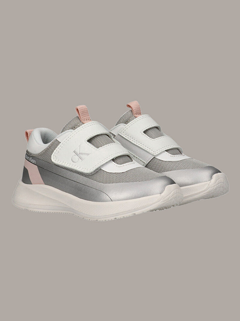 Calvin Klein Beyaz Renkli Kız Çocuk Low Cut Velcro Sneaker