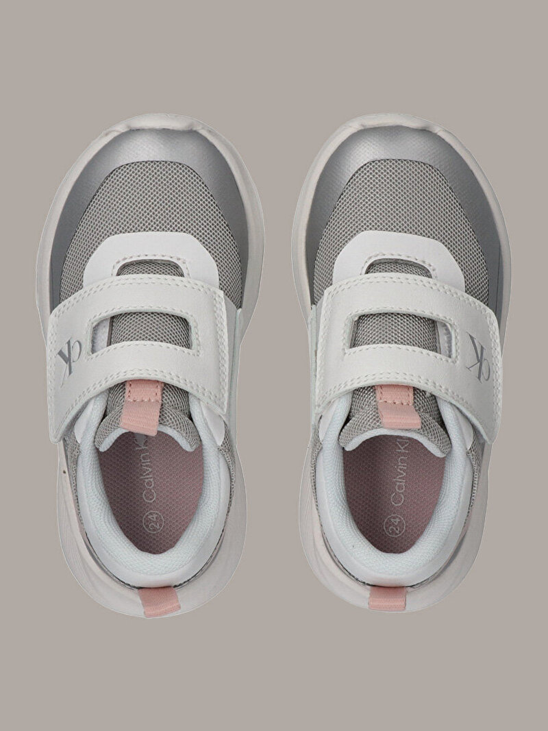 Calvin Klein Beyaz Renkli Kız Çocuk Low Cut Velcro Sneaker