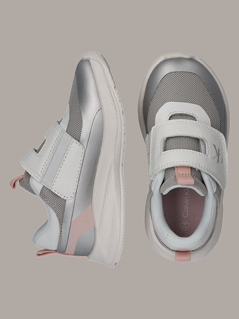 Calvin Klein Beyaz Renkli Kız Çocuk Low Cut Velcro Sneaker