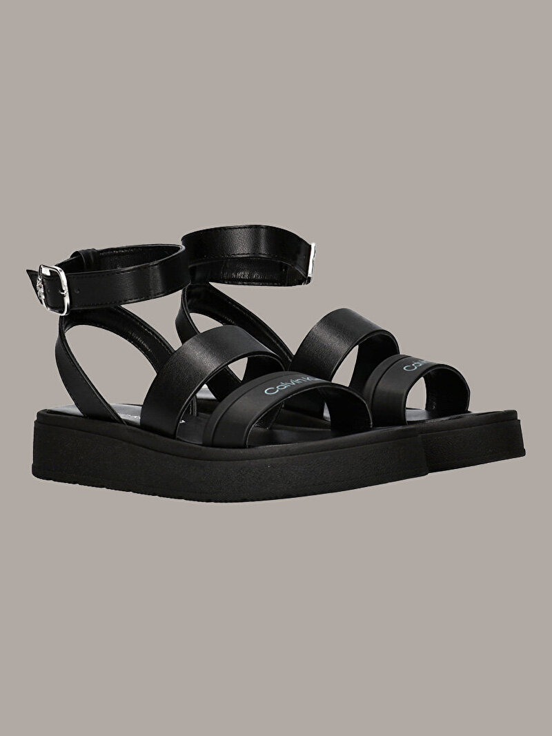 Calvin Klein Siyah Renkli Kız Çocuk Velcro Sandalet