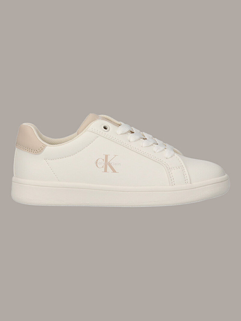 Calvin Klein Bej Renkli Çocuk Unisex Low Cut Laceup Sneaker