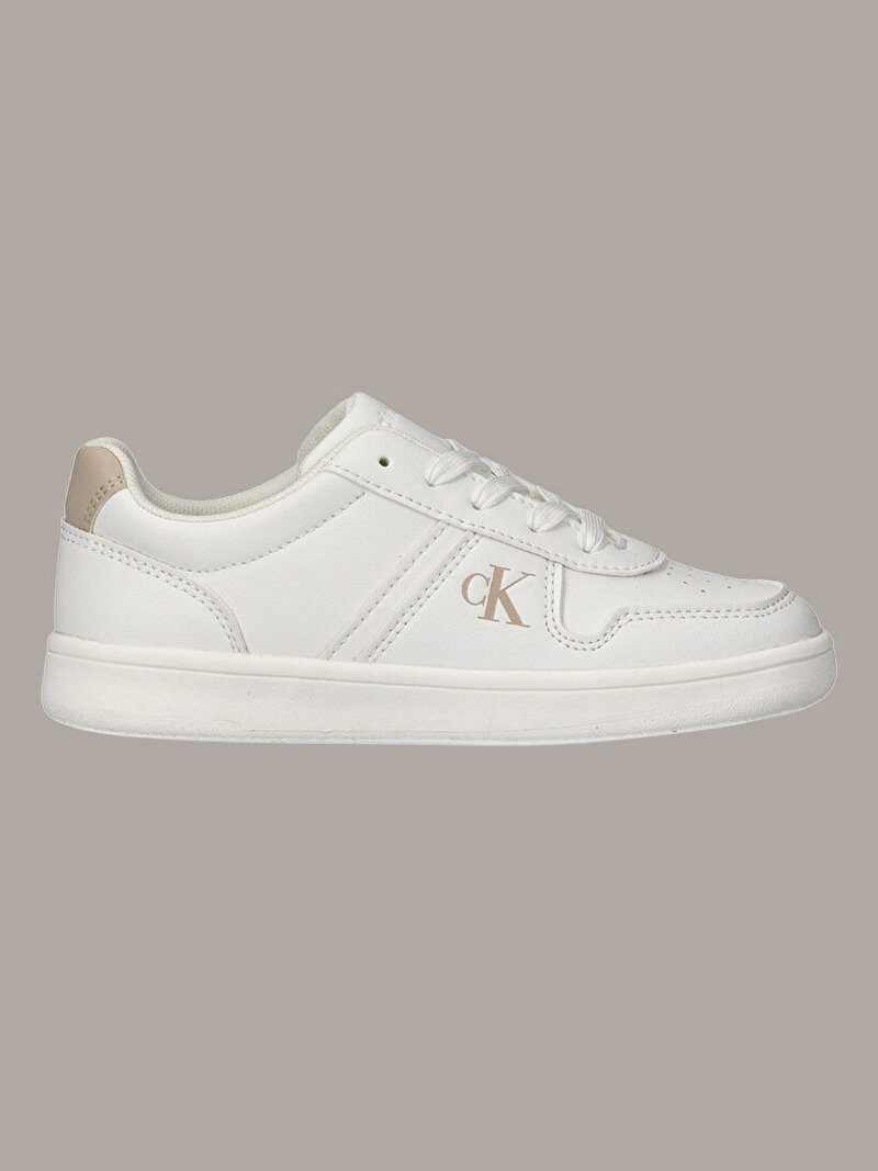 Calvin Klein Bej Renkli Çocuk Unisex Low Cut Laceup Sneaker
