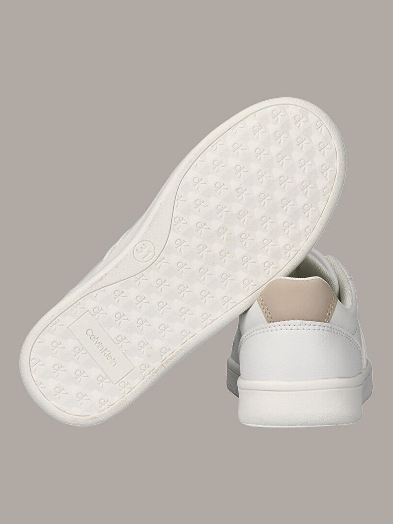 Calvin Klein Bej Renkli Çocuk Unisex Low Cut Laceup Sneaker