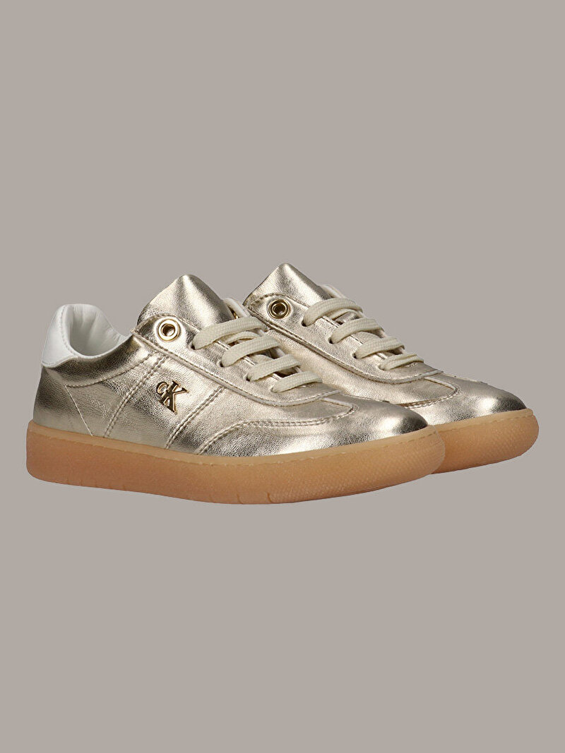Calvin Klein Gri Renkli Kız Çocuk Low Cut Laceup Sneaker
