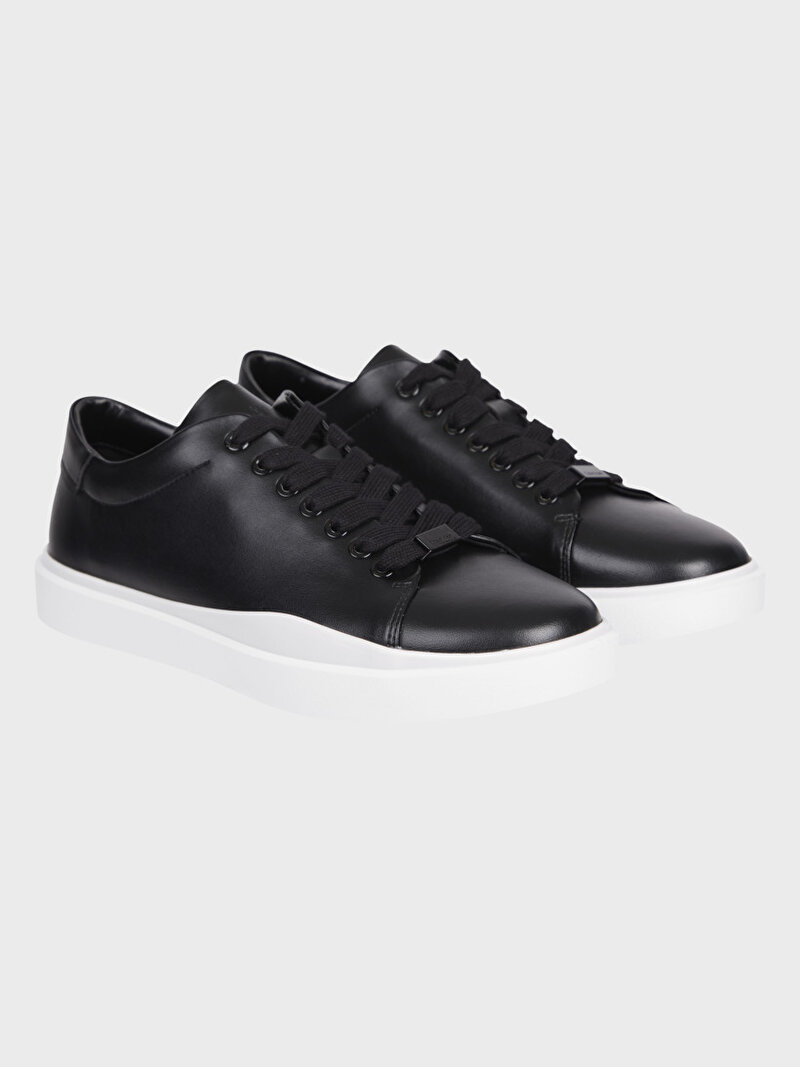 Calvin Klein Siyah Renkli Erkek Low Top Lace Up Sneaker
