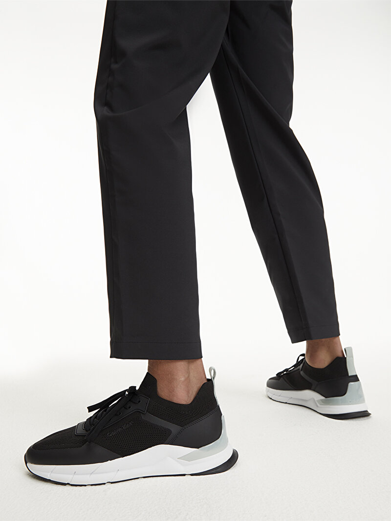 Calvin Klein Siyah Renkli Erkek Low Top Lace Up Runner Sneaker