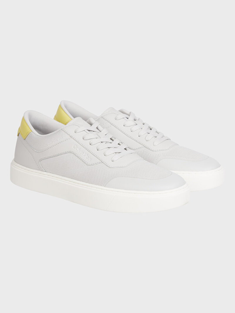 Calvin Klein Beyaz Renkli Erkek Low Top Lace Up Knit Sneaker