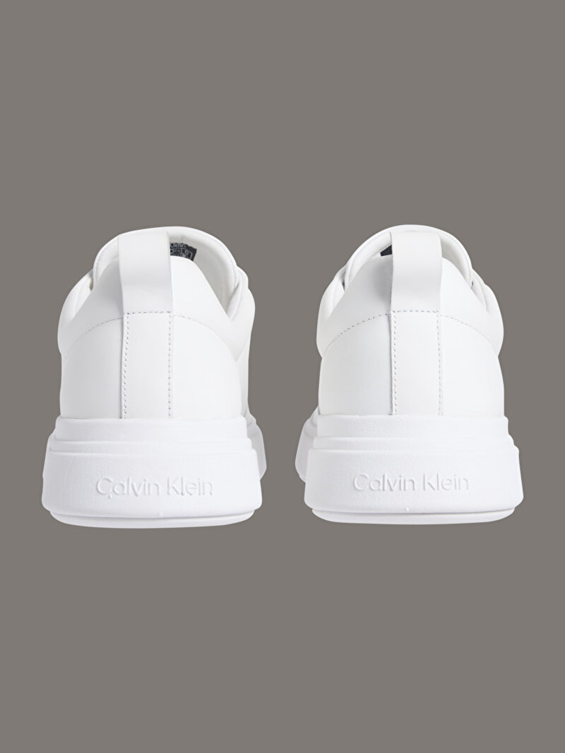 Calvin Klein Beyaz Renkli Erkek Low Top Lace Up Basket Sneaker