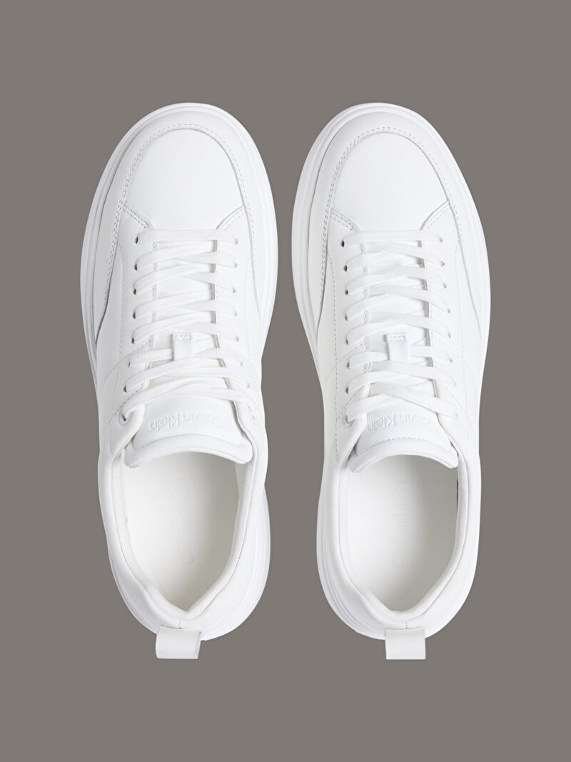 Calvin Klein Beyaz Renkli Erkek Low Top Lace Up Basket Sneaker