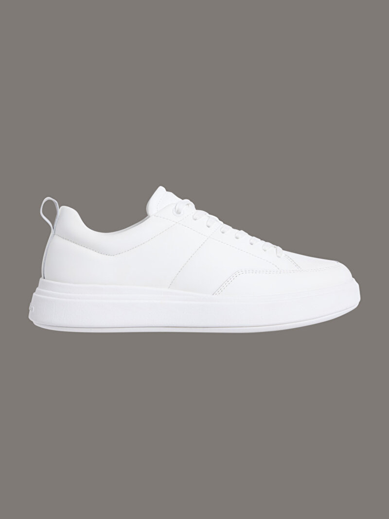 Calvin Klein Beyaz Renkli Erkek Low Top Lace Up Basket Sneaker