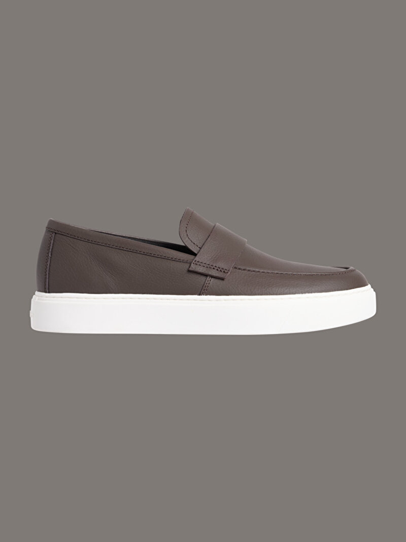 Calvin Klein Kahverengi Renkli Erkek Moccasin Loafer