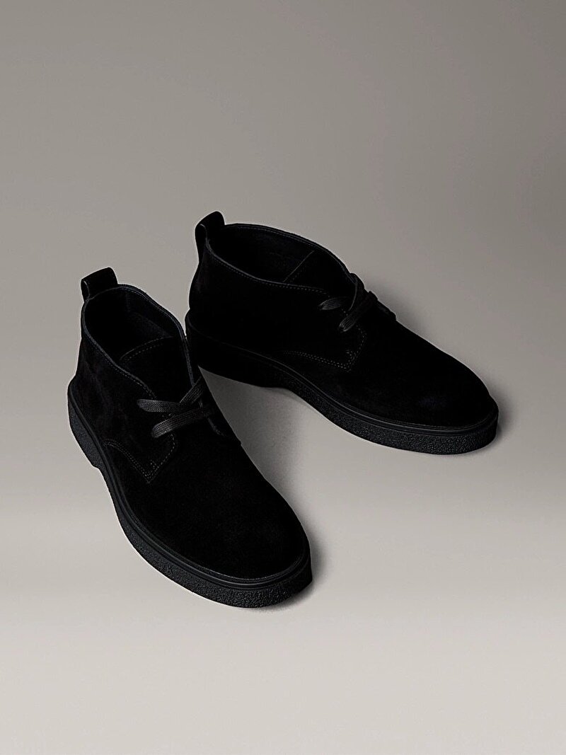 Calvin Klein Siyah Renkli Erkek Text Rubber Desert Bot
