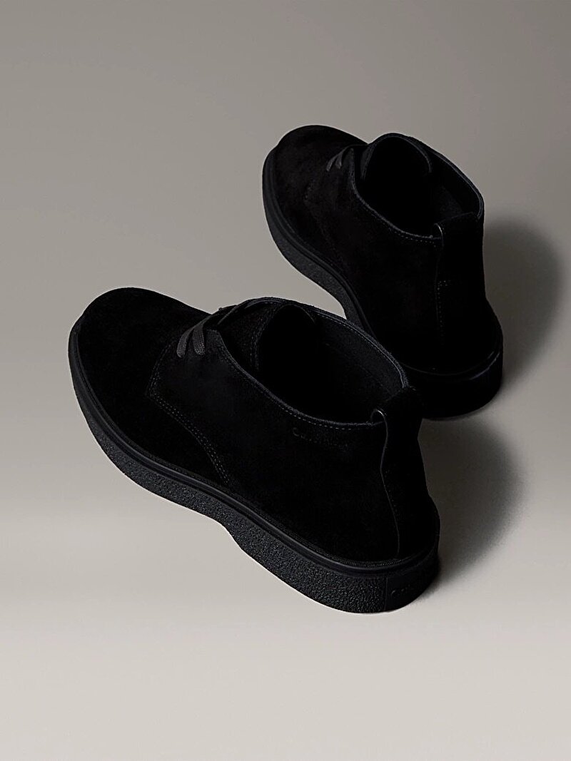 Calvin Klein Siyah Renkli Erkek Text Rubber Desert Bot