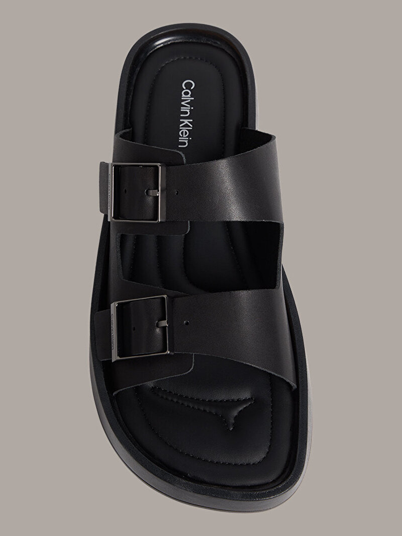 Calvin Klein Siyah Renkli Erkek Ergon Double Bar Terlik