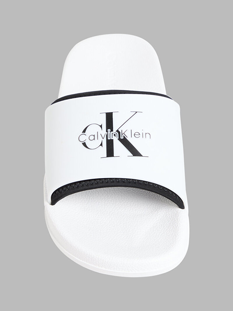 Calvin Klein Beyaz Renkli Erkek Essential Rubber Terlik