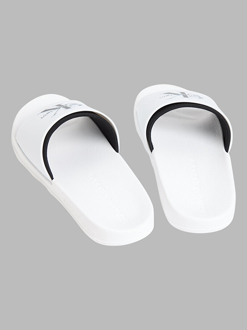 Calvin Klein Beyaz Renkli Erkek Essential Rubber Terlik