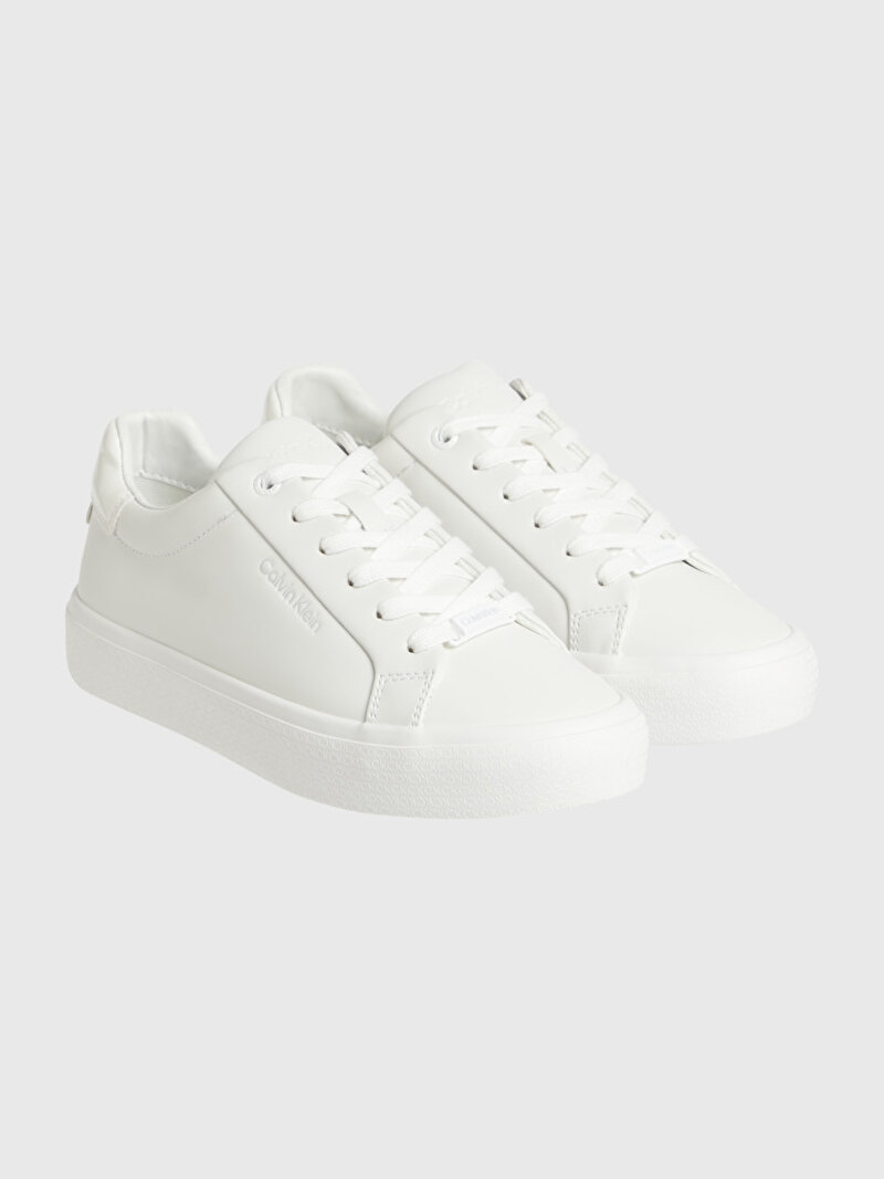 Calvin Klein Beyaz Renkli Kadın Vulcanized Lace Up Sneaker