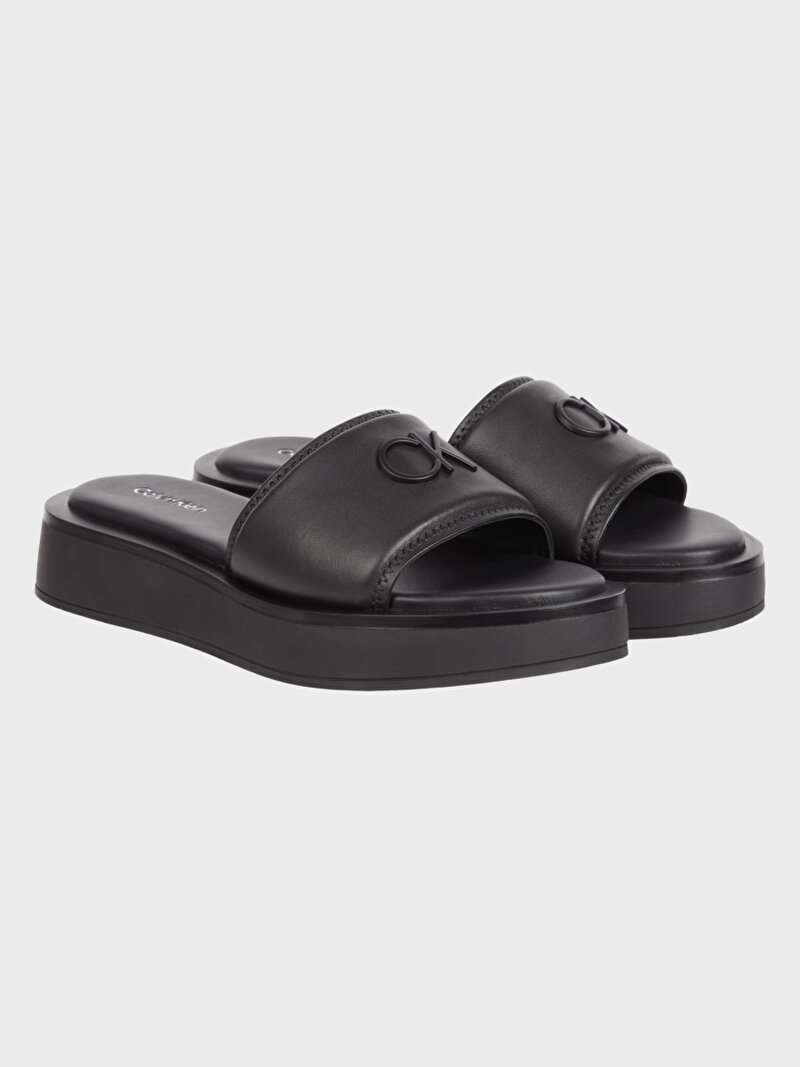 Calvin Klein Siyah Renkli Kadın Flatform Terlik