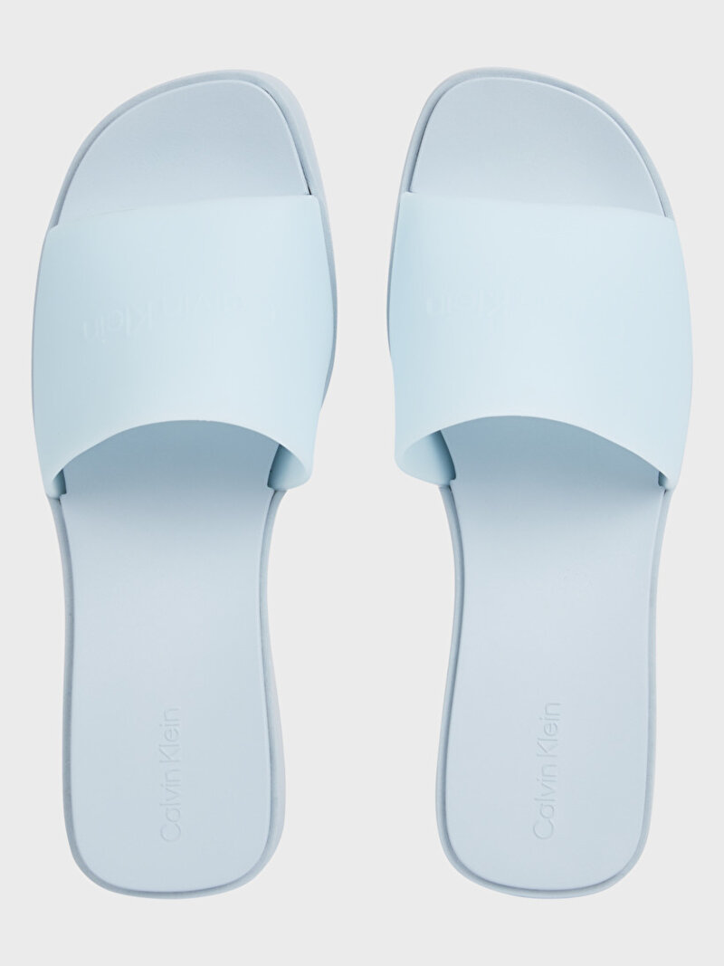 Calvin Klein Mavi Renkli Kadın Wedge Slide Transparan Terlik