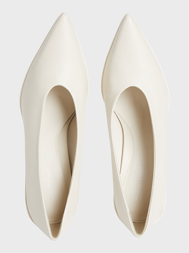 Calvin Klein Ekru Renkli Kadın Wrap Stiletto Topuklu Ayakkabı