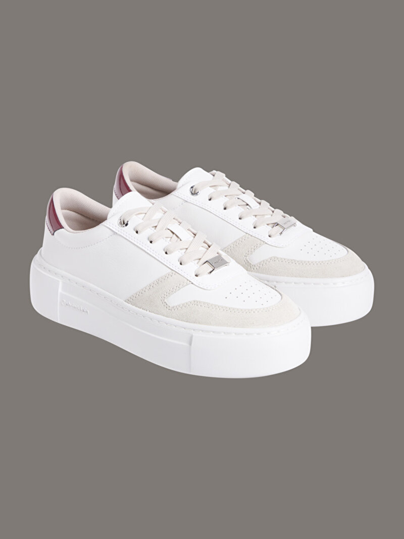 Calvin Klein Beyaz Renkli Kadın Cupsole Lace Up Sneaker
