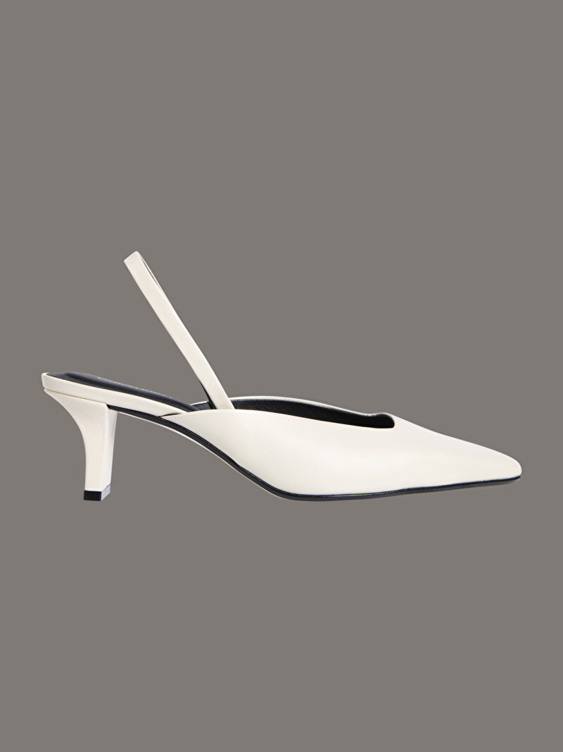 Calvin Klein Bej Renkli Kadın Heel Mule Topuklu Ayakkabı